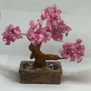 Good luck and wealth pink crystal tree